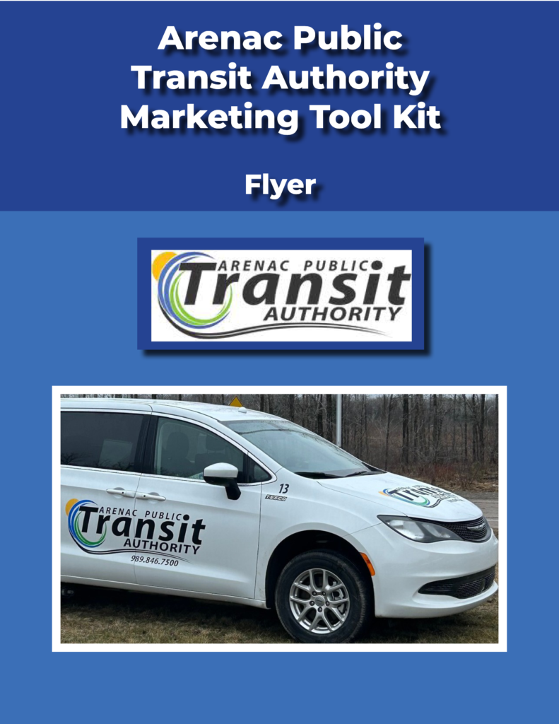 Arenac Public Transit Marketing Tool Kit Cover for Flyer