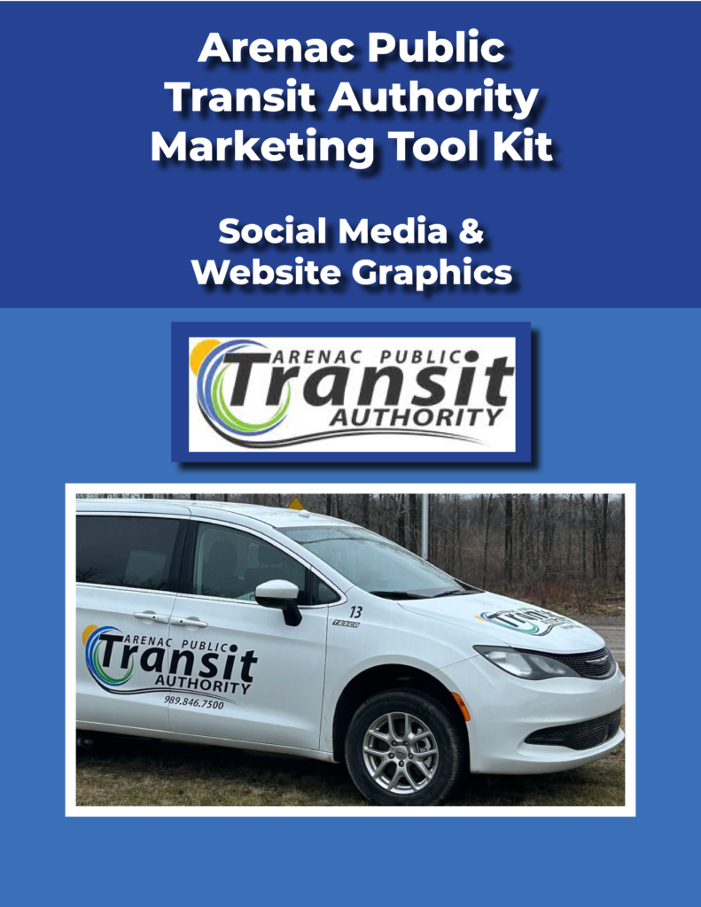 Arenac Public Transit Marketing Tool Kit Cover for Social Media & Website Graphics