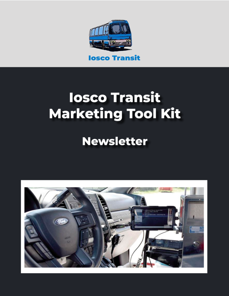 Iosco Transit Marketing Tool Kit Cover for Newsletter