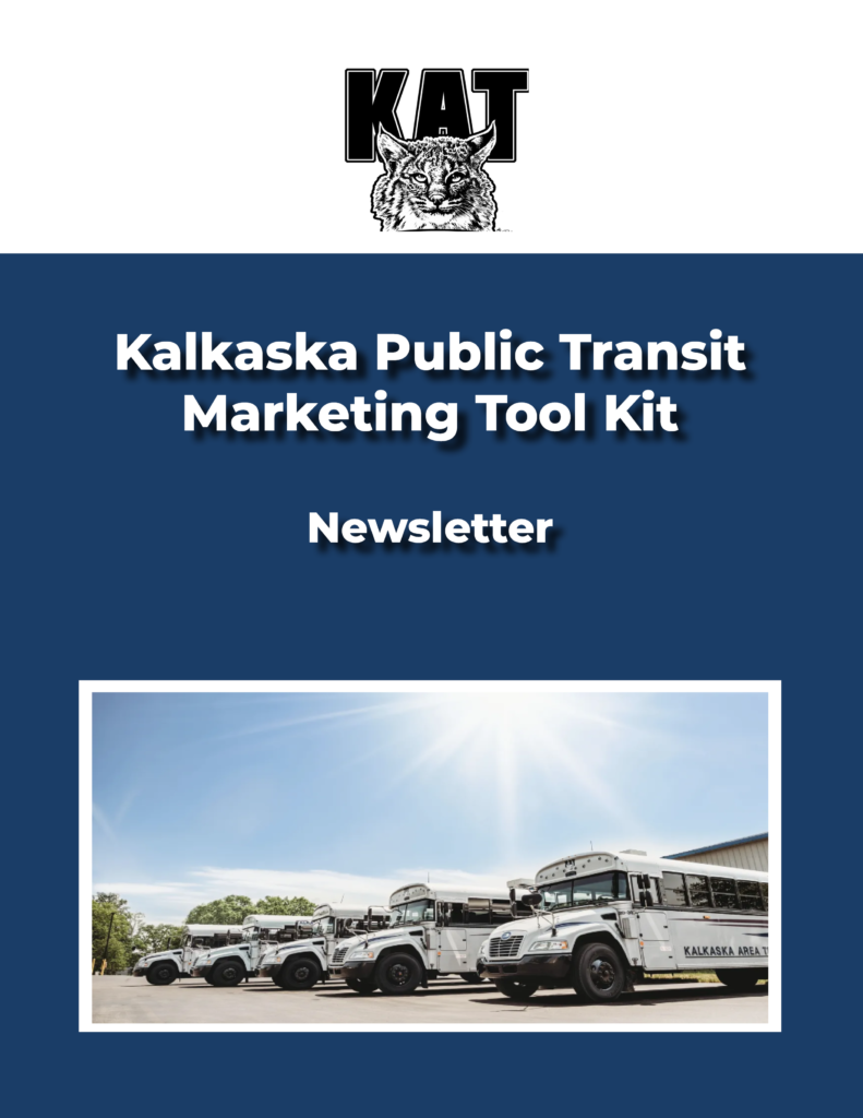 Kalkaska Transit Authority Marketing Kit Cover for Newsletter