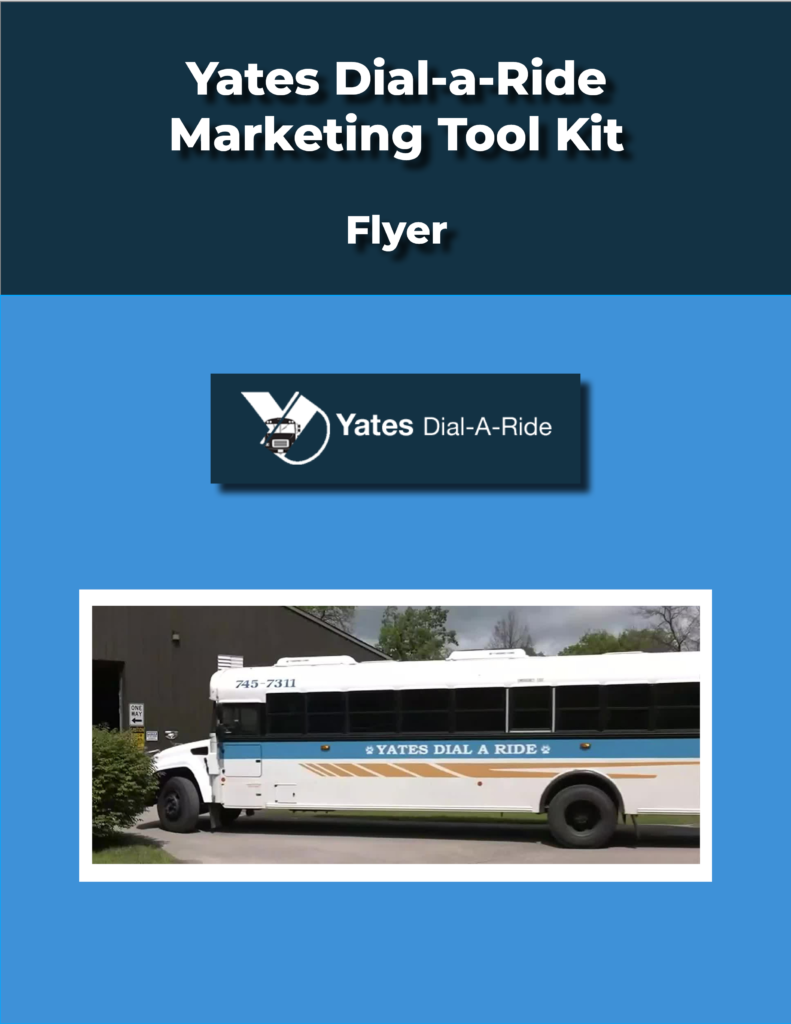 Yates Dial-a-Ride Marketing Tool Kit Cover for Flyer